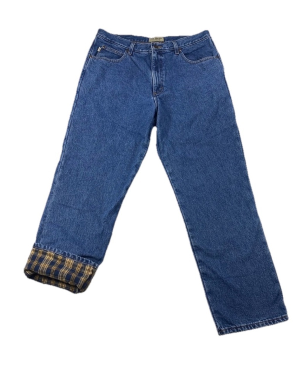 L.L. Bean Men’s Flannel Lined Classic Fit Jeans Blue 100% Cotton Size 35x29